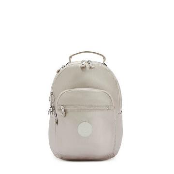 Kipling Seoul Small Metallic Tablet Rugzak Beige | NL 1352BE